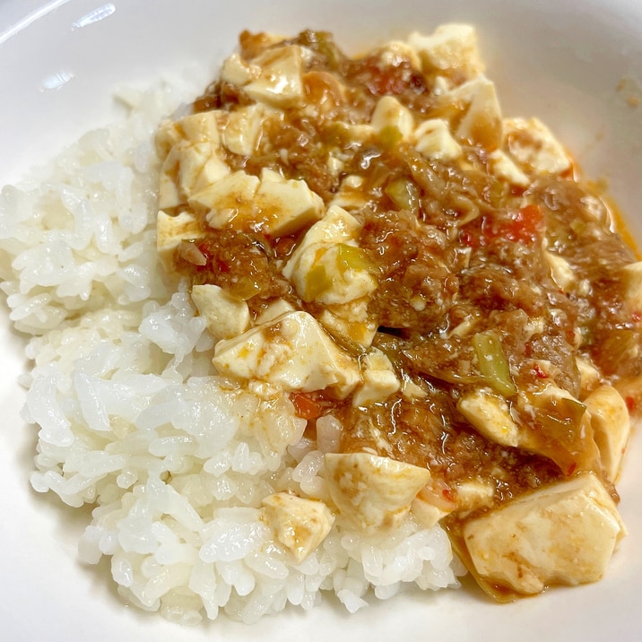 ポリ袋活用!超簡単!朝の麻婆ライス